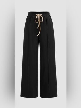 Cider Black ribbed lounge pants